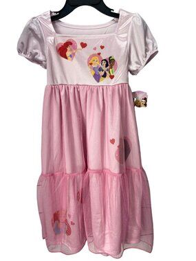 Disney Beautiful Pink Princess Shimmery‎ Tulle Nightgown Size 4T